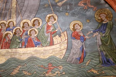 Lake Tiberias, Christ walking on water and Saint Peter, Strasbourg, France by Unknown